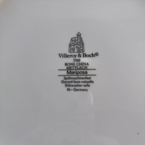 VILLEROY & BOCH Floral Mariposa Cup, Saucer & Dinner Plate (set Of 3) Bone China - Picture 4 of 9